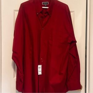 Club Room Men's Red Casual Button Down Shirt